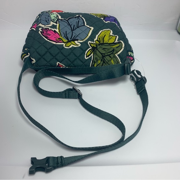 Vera Bradley Belt Bag Fanny Crossbody Purse Falling Flowers Green - Picture 4 of 11